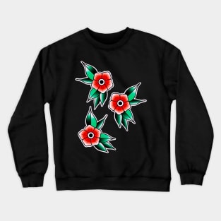 Traditional Flowers Crewneck Sweatshirt